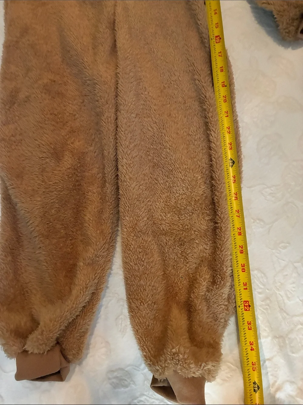 Kids Plush Reindeer Onesie - Brown with Cream Belly
